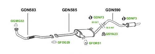 Система выпуска ОГ GT Exhaust 1424