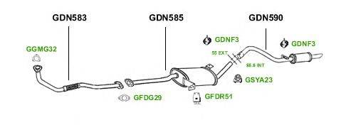 Система выпуска ОГ GT Exhaust 1426