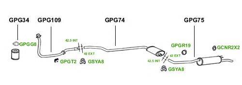 Система выпуска ОГ GT Exhaust 1565