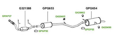 Система выпуска ОГ GT Exhaust 1651