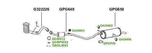Система выпуска ОГ GT Exhaust 1660