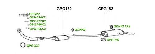 Система выпуска ОГ GT Exhaust 1668