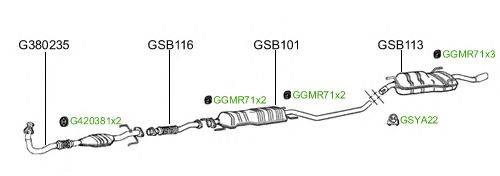 Система выпуска ОГ GT Exhaust 2039