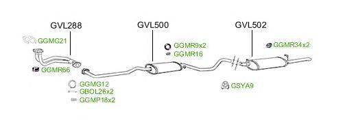 Система выпуска ОГ GT Exhaust 2516