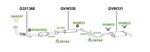 Система выпуска ОГ GT Exhaust 2841