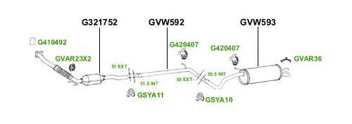 Система выпуска ОГ GT Exhaust 2863