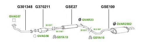 Система выпуска ОГ GT Exhaust 2867