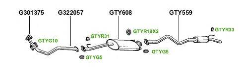 Система выпуска ОГ GT Exhaust 3674