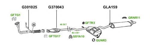 Система выпуска ОГ GT Exhaust 3829