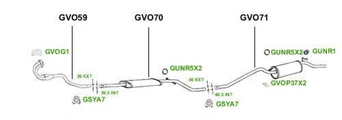 Система выпуска ОГ GT Exhaust 3864