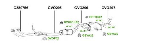 Система выпуска ОГ GT Exhaust 3872