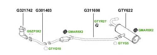 Система выпуска ОГ GT Exhaust 3995