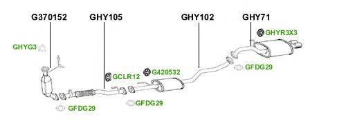 Система выпуска ОГ GT Exhaust 4434