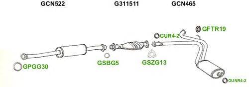 Система выпуска ОГ GT Exhaust 5256