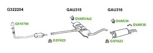 Система выпуска ОГ GT Exhaust 6043