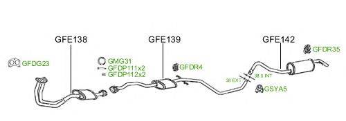 Система выпуска ОГ GT Exhaust 749