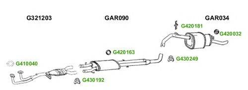 Система выпуска ОГ GT Exhaust 8656