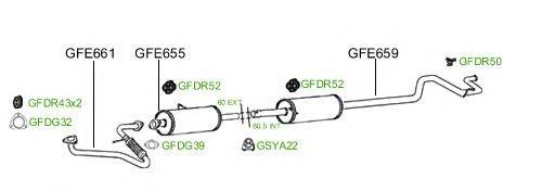 Система выпуска ОГ GT Exhaust 876