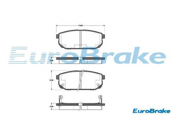 Комплект тормозных колодок, дисковый тормоз EUROBRAKE 5501223509