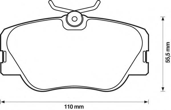 Комплект тормозных колодок, дисковый тормоз JURID 571560