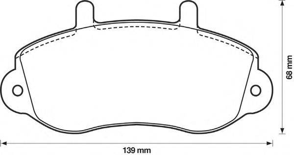 Комплект тормозных колодок, дисковый тормоз REMSA 267700