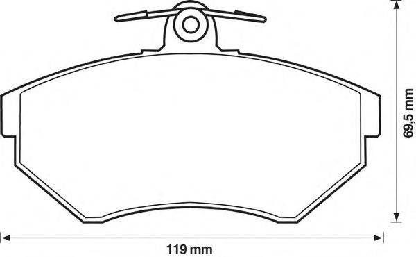 Комплект тормозных колодок, дисковый тормоз JURID 21945