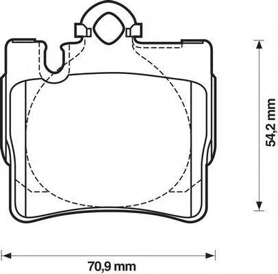Комплект тормозных колодок, дисковый тормоз JURID 571962J-AS