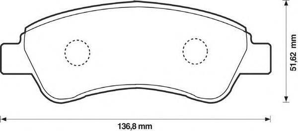 Комплект тормозных колодок, дисковый тормоз JURID 573183J-AS