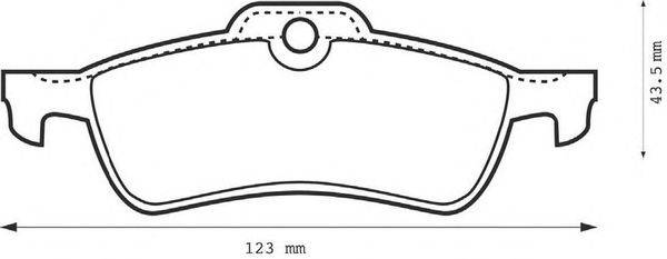 Комплект тормозных колодок, дисковый тормоз JURID 23716