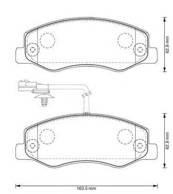 Комплект тормозных колодок, дисковый тормоз BENDIX 573358B