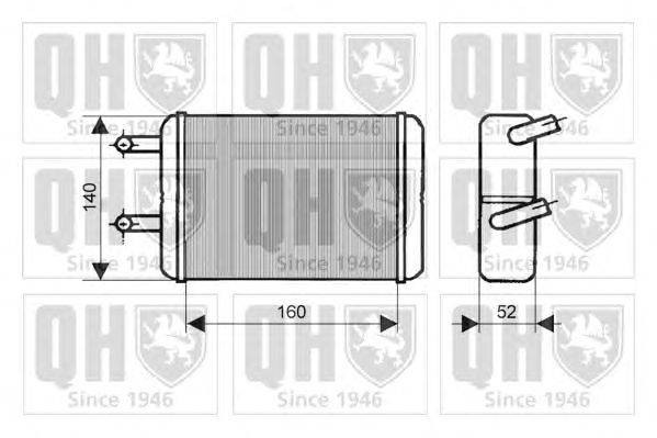 Теплообменник, отопление салона QUINTON HAZELL QHR2033