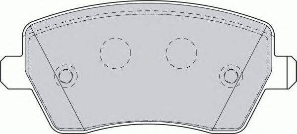 Комплект тормозных колодок, дисковый тормоз FERODO FDB1617