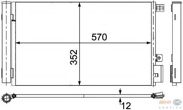 Конденсатор, кондиционер HELLA 8FC 351 304-261