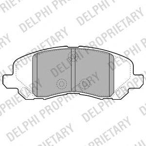 Комплект тормозных колодок, дисковый тормоз DELPHI LP2038