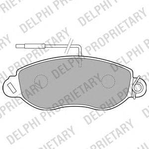 Комплект тормозных колодок, дисковый тормоз DELPHI 23435
