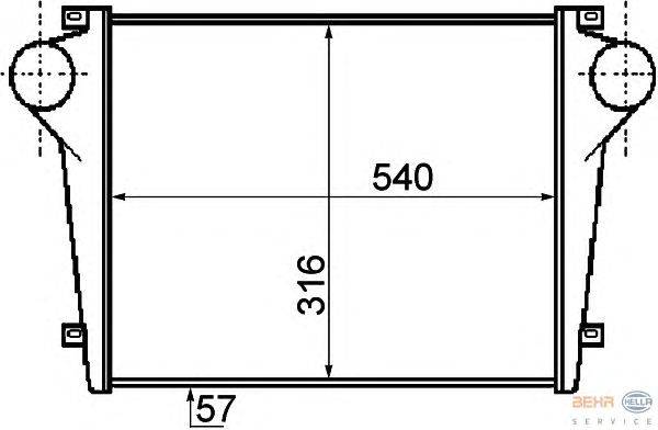 Интеркулер HELLA 8ML 376 755-781