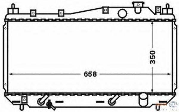 Радиатор, охлаждение двигателя HELLA 8MK376768301