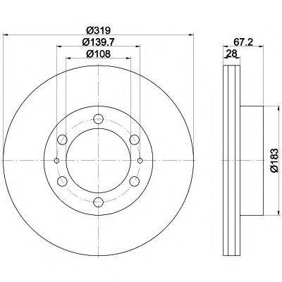 Тормозной диск HELLA 8DD 355 117-261