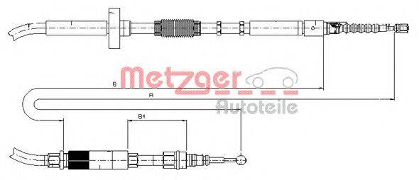 Трос, стояночная тормозная система METZGER 10.7531