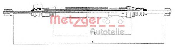 Трос, стояночная тормозная система METZGER 11.6582