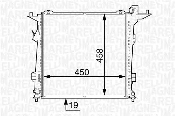 Радиатор, охлаждение двигателя MAGNETI MARELLI 350213129200