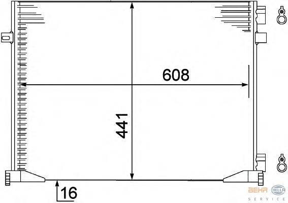 Конденсатор, кондиционер BEHR HELLA SERVICE 8FC 351 306-661