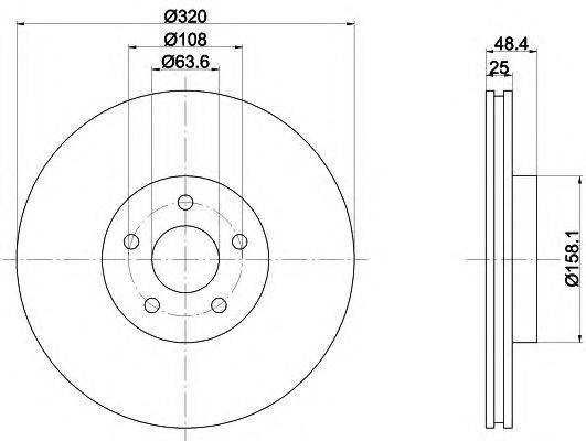 Тормозной диск HELLA 8DD355120361