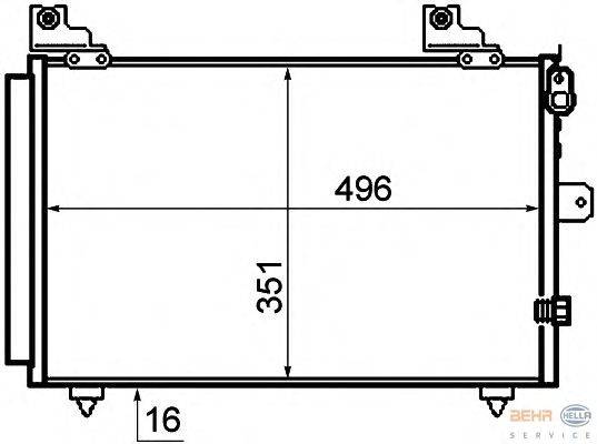 Конденсатор, кондиционер BEHR HELLA SERVICE 8FC 351 319-201