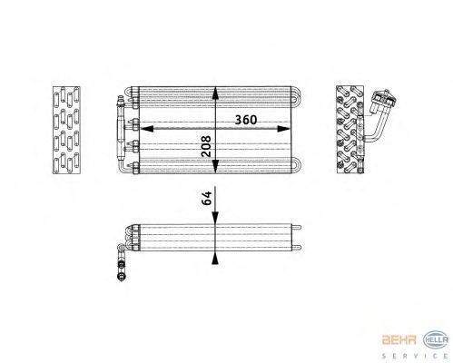 Испаритель, кондиционер BEHR HELLA SERVICE 8FV351330131