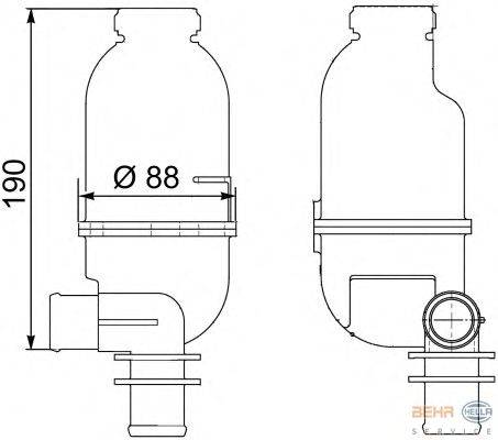 Компенсационный бак, охлаждающая жидкость BEHR HELLA SERVICE 8MA 376 705-421