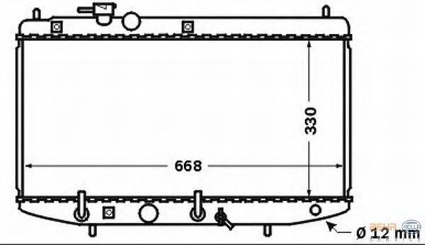 Радиатор, охлаждение двигателя BEHR HELLA SERVICE 8MK 376 767-371