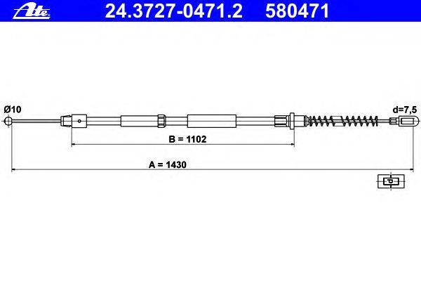 Трос, стояночная тормозная система COFLE 109894