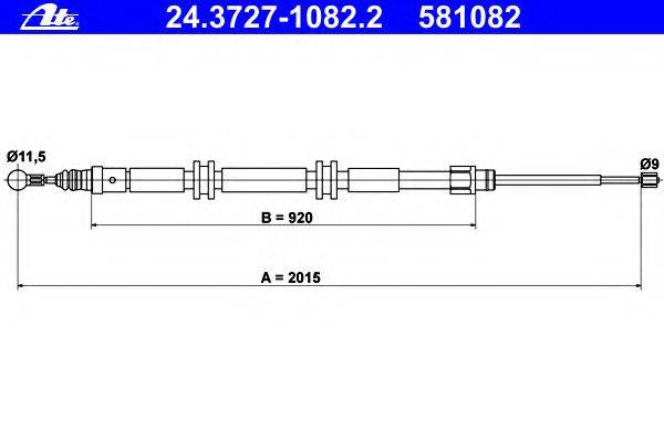 Трос, стояночная тормозная система COFLE 116684