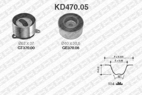 Комплект ремня ГРМ SNR KD470.05